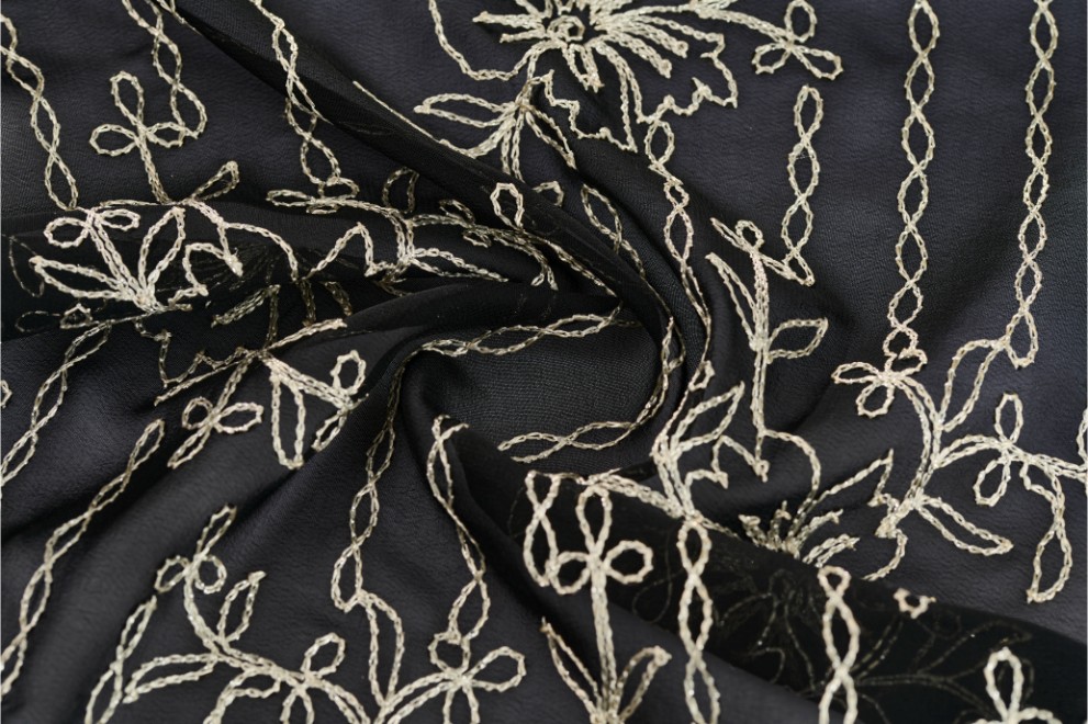 Embroidery on Chiffon - 30